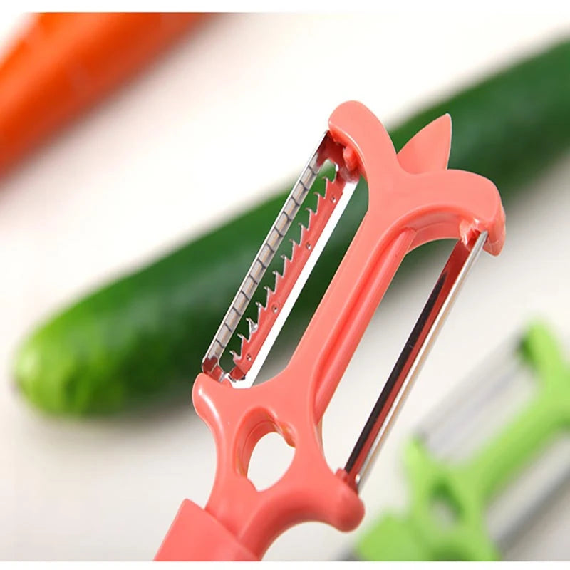 Thresher Vegetable Peeler, Multifunctional Stainless Steel Peeler, Vegetable Fruit Slicer Cutter, 2 In 1 Vegetable Peeler, Creative Head Vegetable Peeler Cutter, Multifunction Peeler Slice, Home Kitchen Tool Thresher Vegetable Peeler, Multifunctional Stainless Steel Peeler, Vegetable Fruit Slicer Cutter, 2 In 1 Vegetable Peeler, Creative Head Vegetable Peeler Cutter, Multifunction Peeler Slice, Home Kitchen Tool